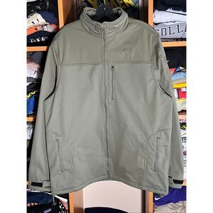 Grunt Style Soft Shell Tactical Hooded Full Zip Green Jacket